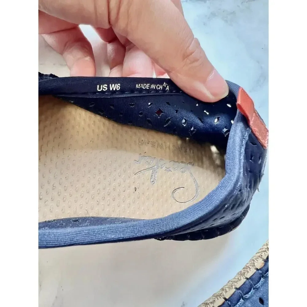 Sea Star Shoe Women Size 6 Espadrilles Cap Toe Mesh Casual Slip On Resort Cruise - Picture 9 of 10